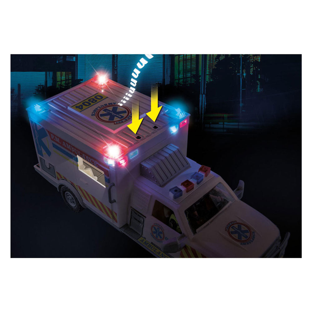 Playmobil action heroes reddingsvoertuig: us ambulance - 70936