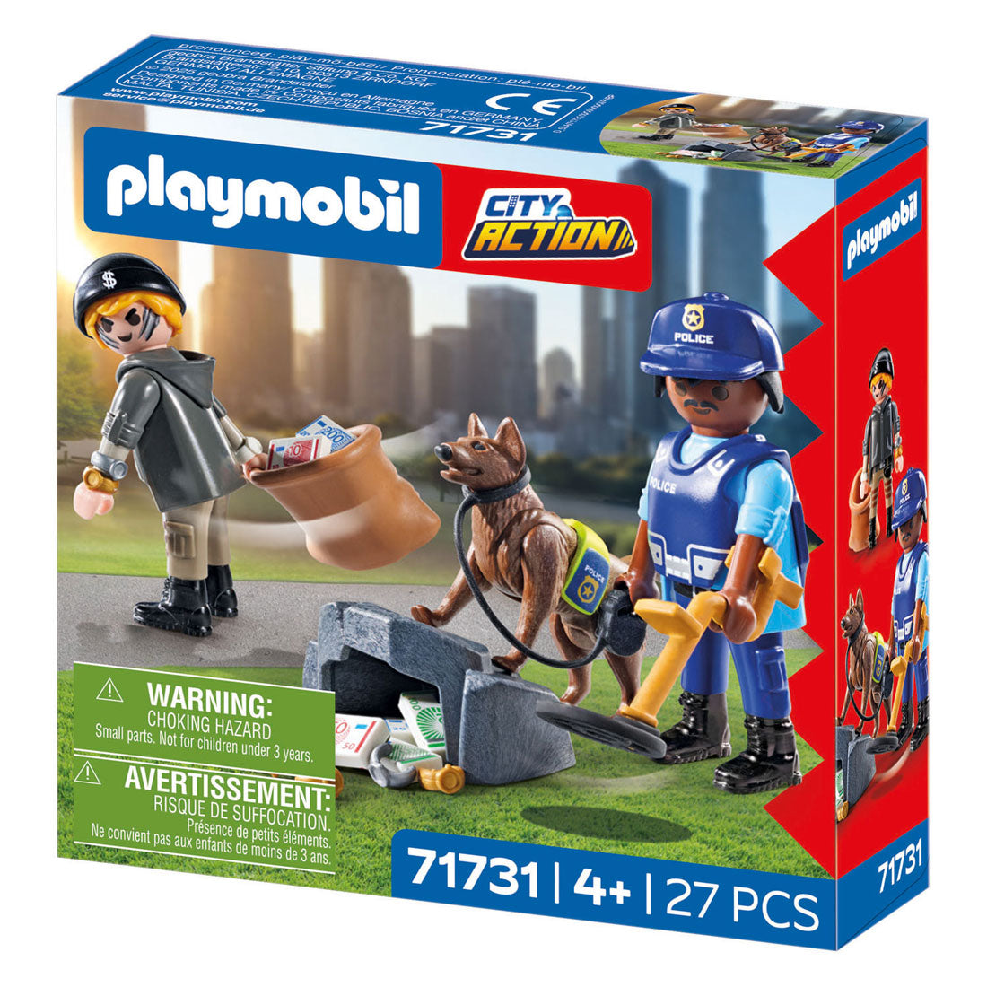 Playmobil action heroes politiehond met boef - 71731