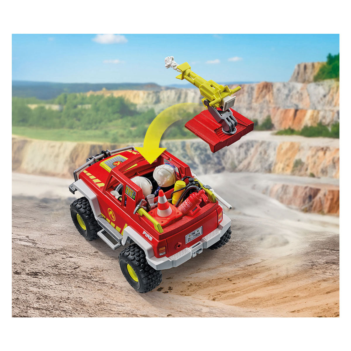 Playmobil action heroes brandweerwagen - 71824