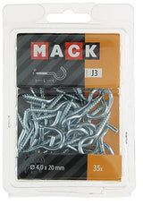 Mack 1018140 - schroefhaak staal verzinkt 35 st 4,0 x 20 mm | 5 stuks