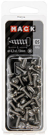 Mack 1020017 - zelftappende schroef cyl.kop a2 44 st 4,2 x 13 mm | 5 stuks