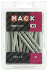 Mack 1018166 - nylon nagelplug polyamide 30 st 6 x 80 mm | 3 stuks