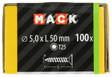Mack 1020152 - spaanplaatschroef vz kp-zelfb.gvz 100st 5,0 x 50 mm | 5 stuks