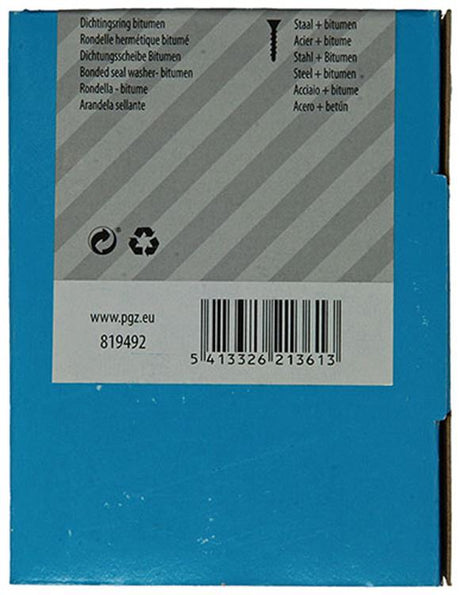 Mack 1020225 - dichtingsring bitumen verzinkt100 st 8,0 x 30 mm | 5 stuks