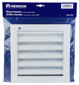 Renson 1006224 - muurrooster inbouw 411 alu ral 9010 200x200mm | 1 stuks