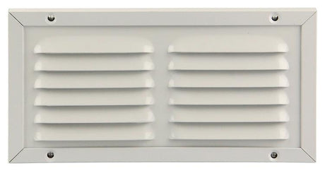 Renson 1006345 - schoepenrooster + kader + mug.opbouw 437 ral9010 200x100mm | 2 stuks