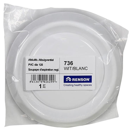 Renson 1006746 - afz.ventiel pvc736 wit ø125 | 1 stuks