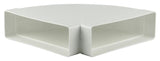 Renson 1006406 - pvc hoekverbinding hor.90° 7016 wit 204x60mm | 3 stuks
