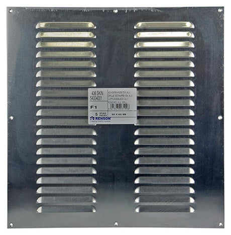 Renson 1006318 - schoepenrooster vlak alu f1 400x400mm | 5 stuks