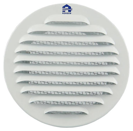 Renson 1008244 - ronde schoepenrooster inb. 435 r ral 9010 ø 100 | 8 stuks