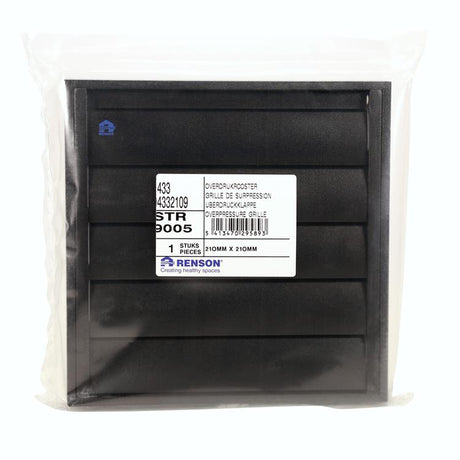 Renson 1057999 - dampkaprooster 433 (210x210) ral 9005 zwart | 2 stuks