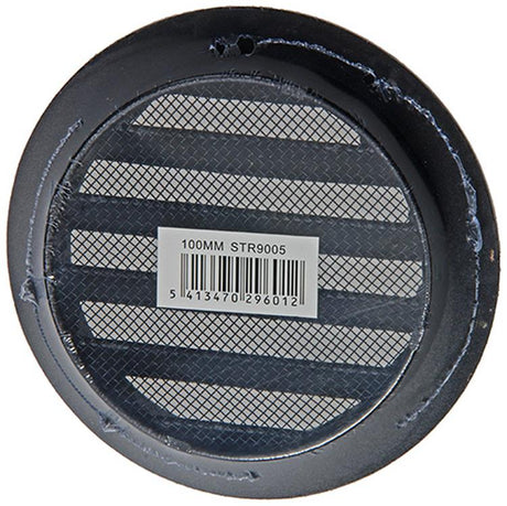 Renson 1057993 - inbouw rond schoepenr met gaas434r dia 100 ral 9005 zwart | 10 stuks