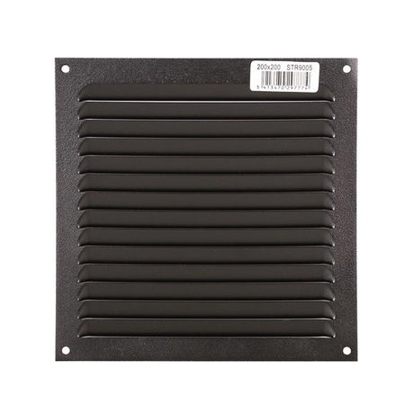 Renson 1061639 - opbouw schoepenrooster 436 200x200 ral 9005 zwart | 10 stuks