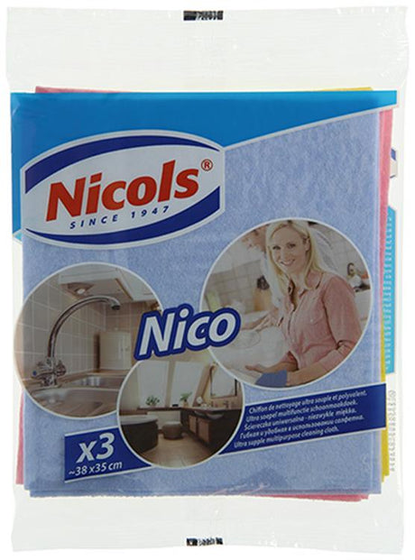 Nicols 1010033 - viscose vaatdoek nico 3st | 40 stuks