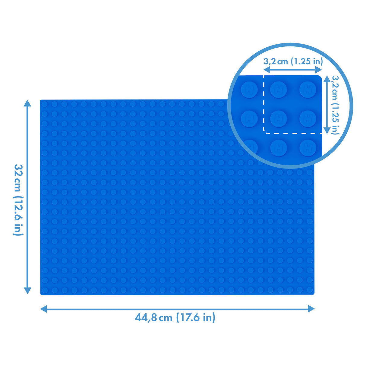 Hubelino grondplaat blauw, 560 noppen