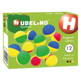 Hubelino knikkers twee kleuren, 12st.