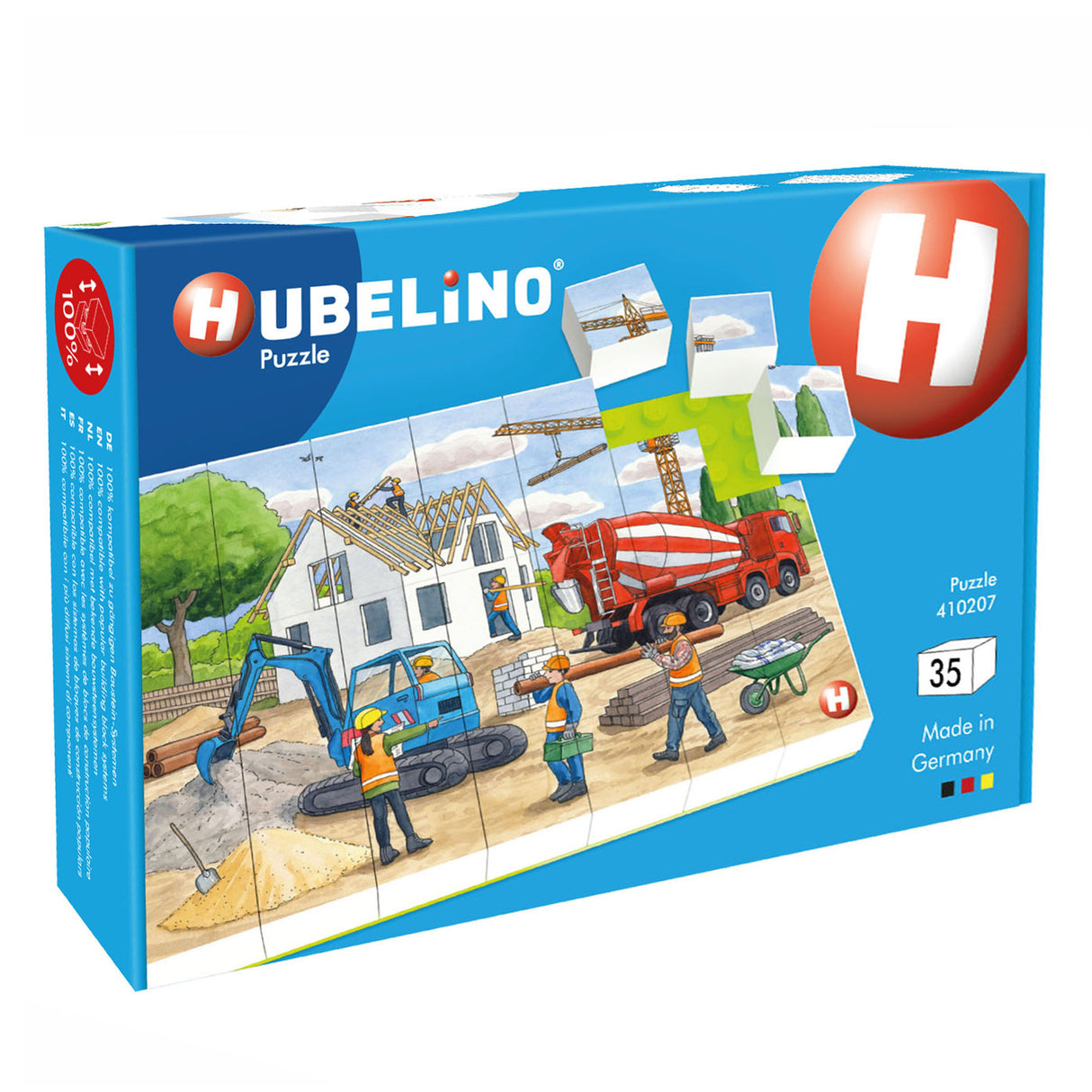 Hubelino Blokpuzzel Op de Bouwplaats, 35st.