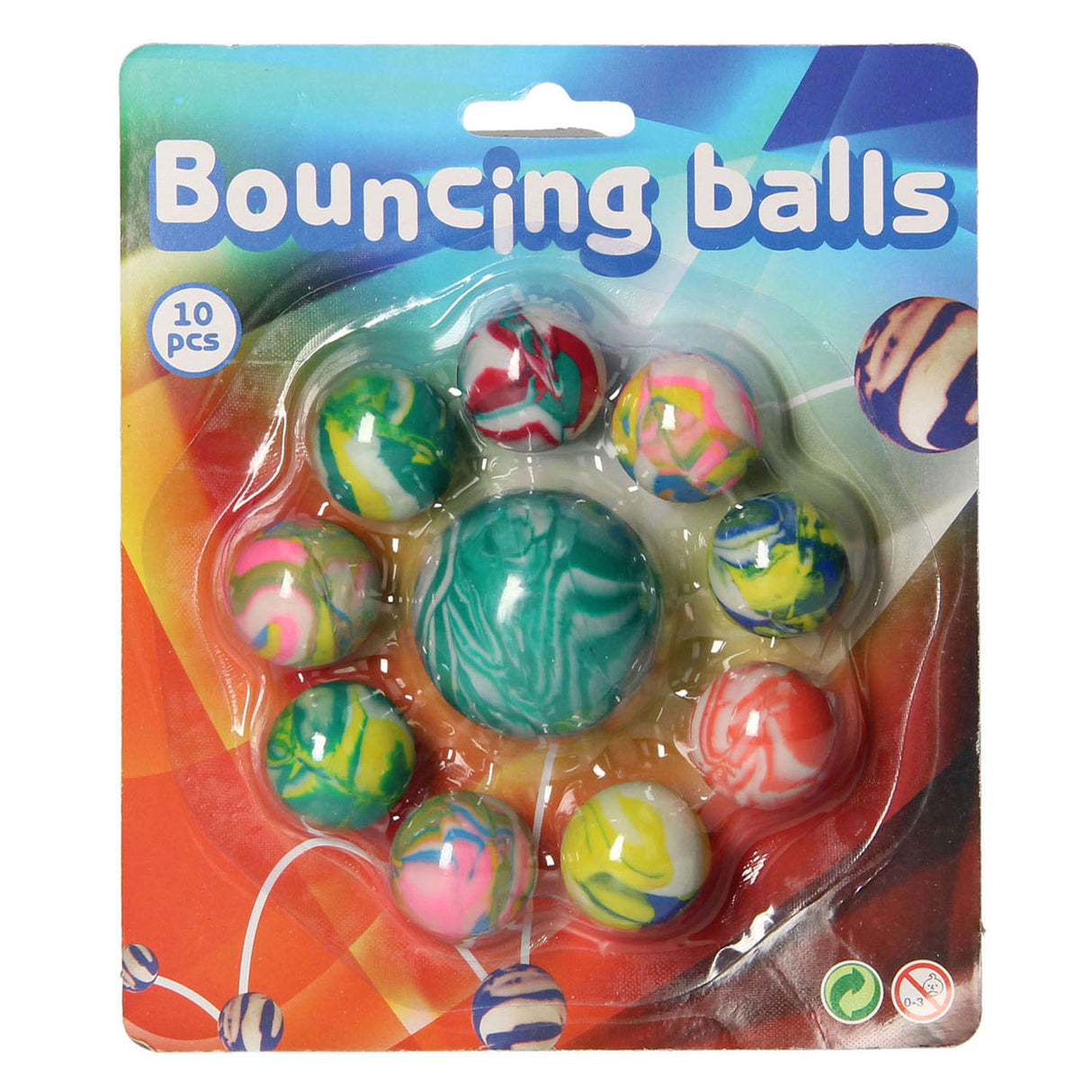 Johntoy summer fun stuiterballen, 10st.