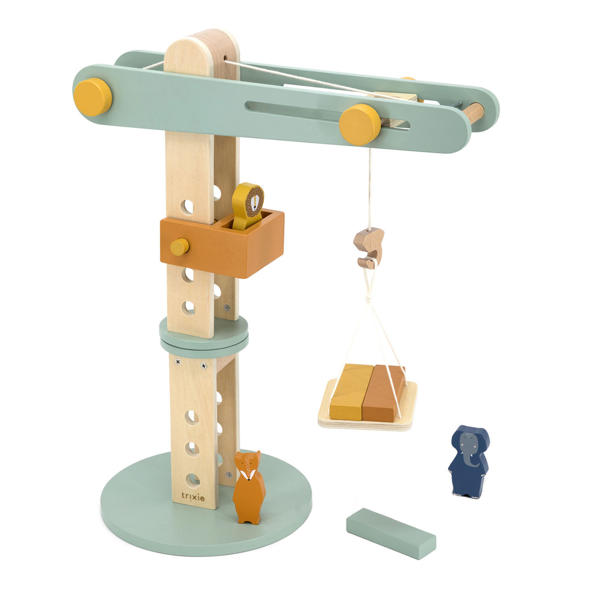 Trixie houten constructiekraan met accessoires