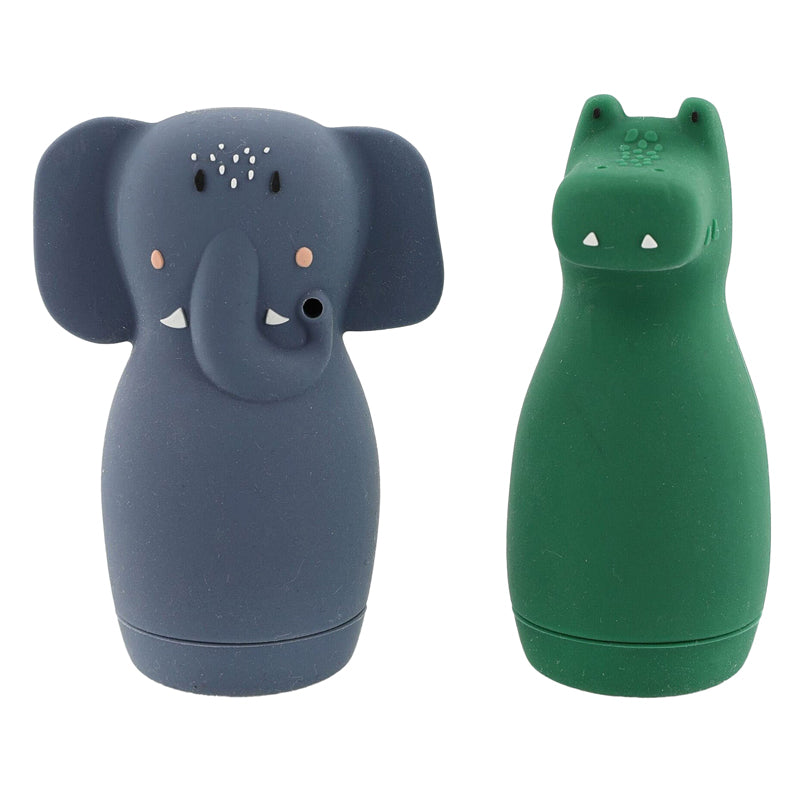 Trixie badspeelgoed squeezy dieren - mrs. elephant mr crocodile