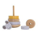 Trixie houten stapeltoren - mrs. mouse - houten stacking toy - educatief speelgoed - voor jongens meisjes - muis