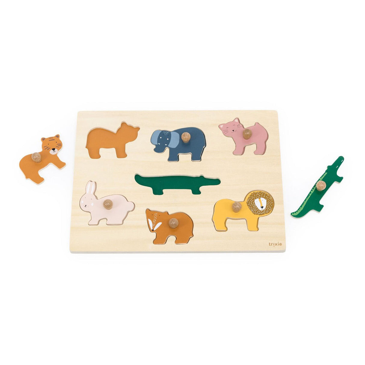 Trixie houten noppenpuzzel dieren, 7st.