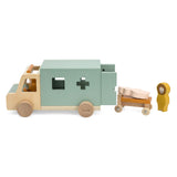 Trixie houten speelgoed - ambulance auto - speelgoedauto voor kinderen - ziekenwagen - voor jongens en meisjes - fsc