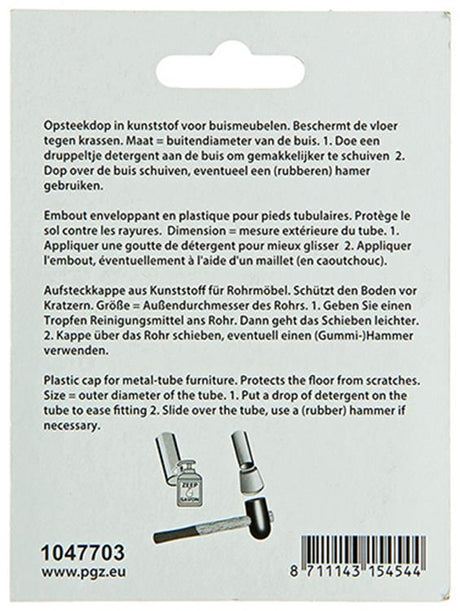 Mack 1047703 - opsteekdop kunststof zwart ø 19 mm 4 st pcs | 6 stuks