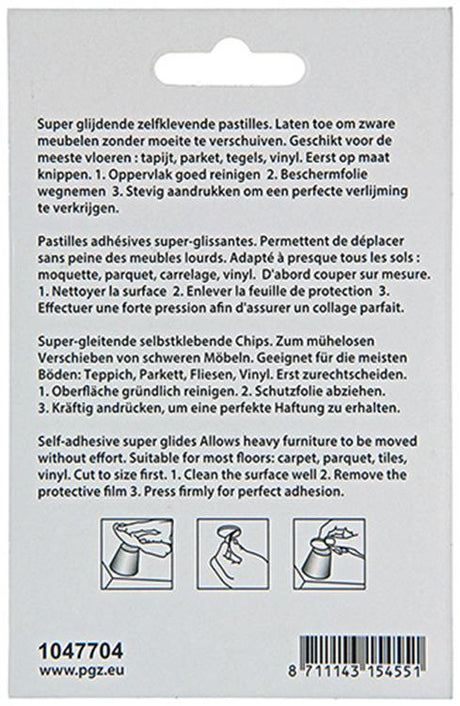 Mack 1047704 - super glijpastille zelfklevendgrijs ø 40 mm 4 st pcs | 12 stuks