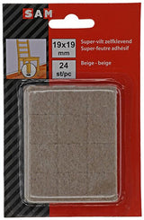 Mack 1047707 - super-vilt zelfklevend beige 19 x 19 mm 24 st pcs | 12 stuks