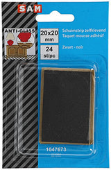 Mack 1047673 - schuimstrip zelfklevend zwart 20 x 20 mm 24 st pcs | 6 stuks