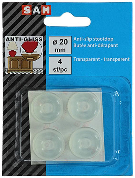 Mack 1047678 - anti-slip stootdop transparant ø 20 mm 4 st pcs | 12 stuks