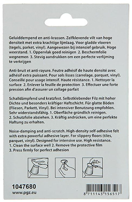 Mack 1047680 - viltpastille zelfklevend bruin ø 22 mm 12 st pcs | 12 stuks