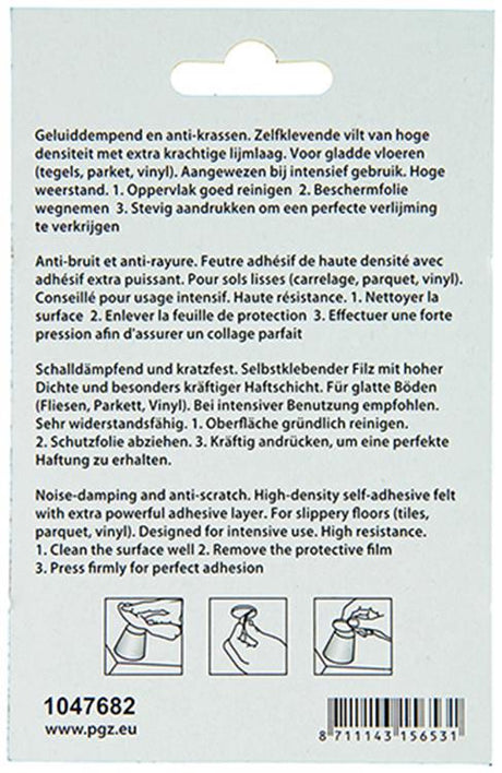 Mack 1047682 - viltpastille zelfklevend bruin ø 25 mm 12 st pcs | 12 stuks