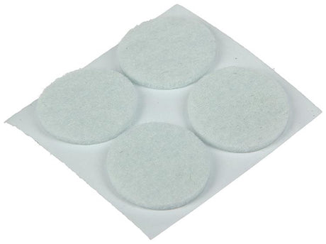Mack 1047685 - viltpastille zelfklevend wit ø 25 mm 12 st pcs | 12 stuks