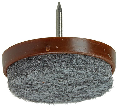 Mack 1047731 - stoelglijder met nagel vilt bruin ø 28 mm 4 st pcs | 6 stuks