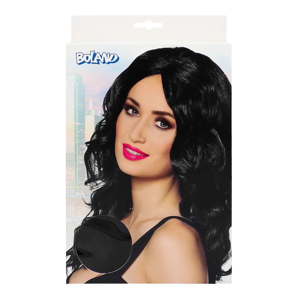Boland pruik celebrity zwart