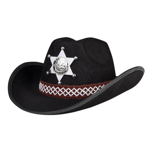 Boland kinderhoed sheriff zwart