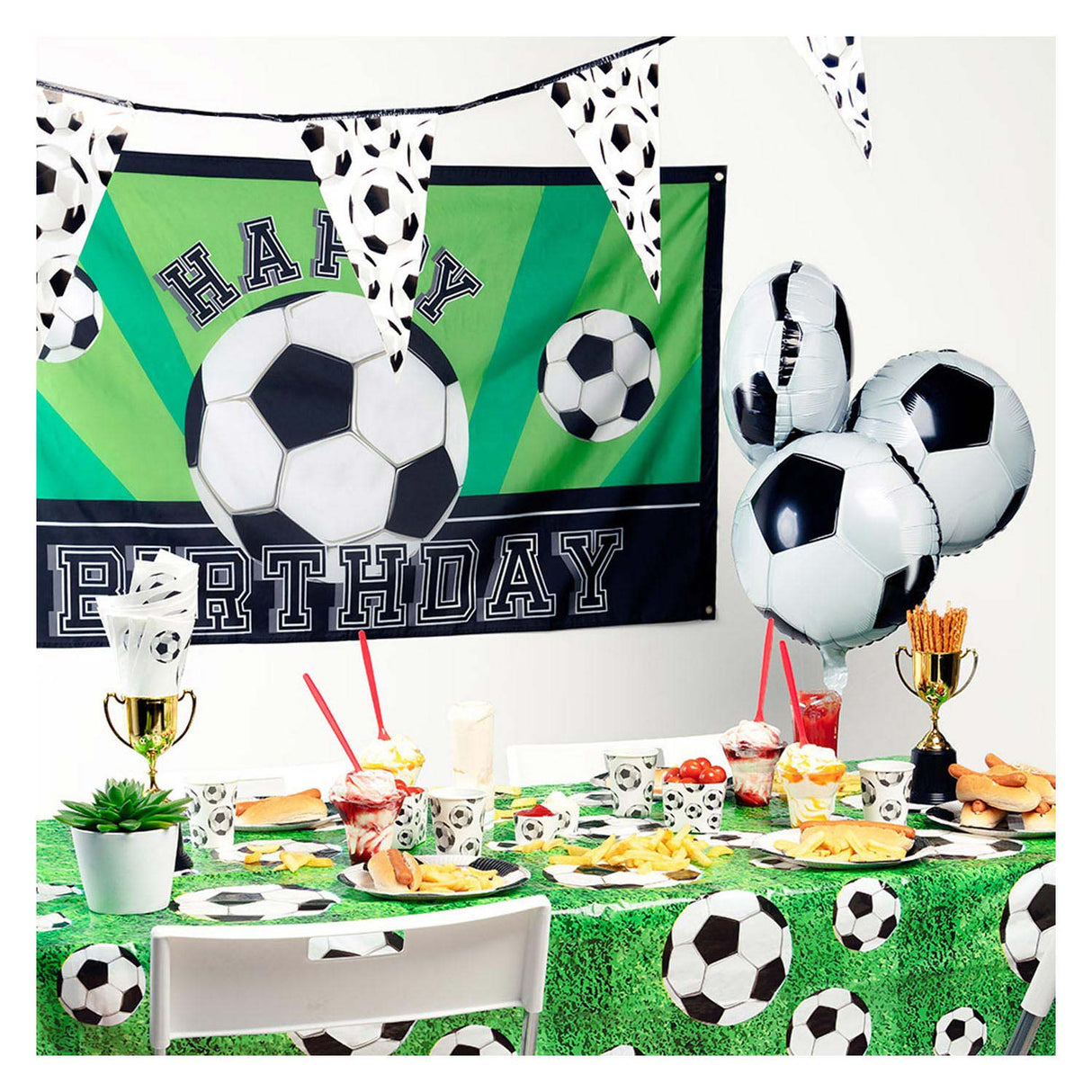 Boland papieren bekers voetbal, 10st.