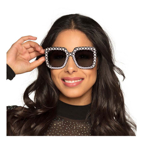 Boland partybril bling bling zwart