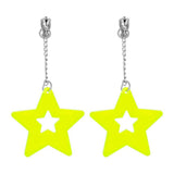 Boland oorbellen neon geel