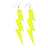 Boland oorbellen flash neon geel