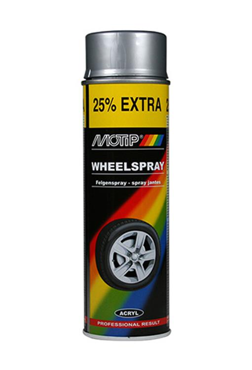 Zilver velgenlak bus 500 ml. Motip