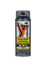 Motip industrial acryllak hoogglans ral 9005 diep zwart - 400 ml.
