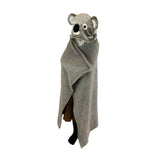 Noxxiez knuffeldeken met capuchon koala, 130x100cm