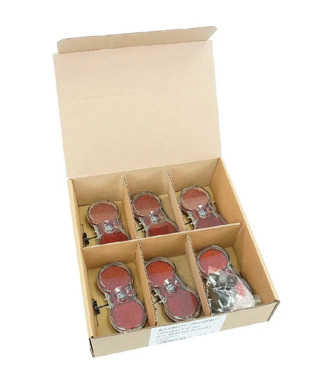 Busch muller busch müller dynamo tail light toplight flat plus (workshop packaging with 6 pieces) red clear