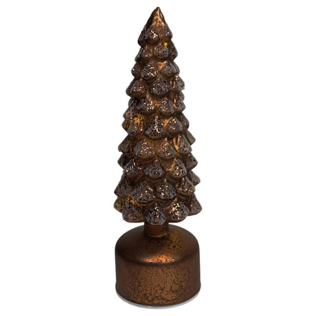 Mansion atmosphere kerstboom led draaiend brons 9x29cm