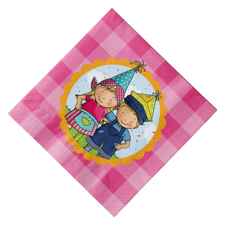Haza witbaard servetten fien teun 33cm fsc - 20st.