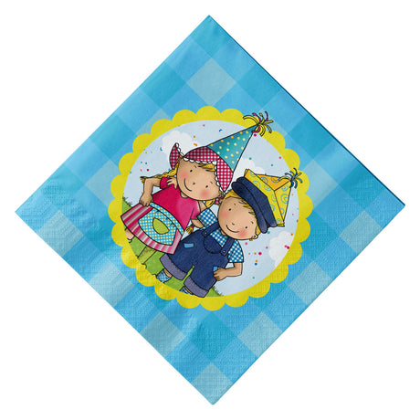 Haza witbaard servetten fien teun 33cm fsc - 20st.