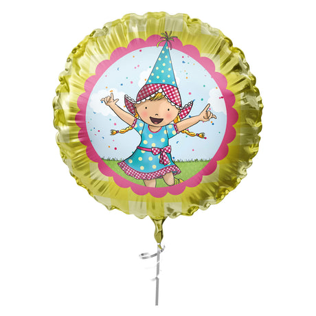 Haza witbaard folieballon fien teun - 45cm
